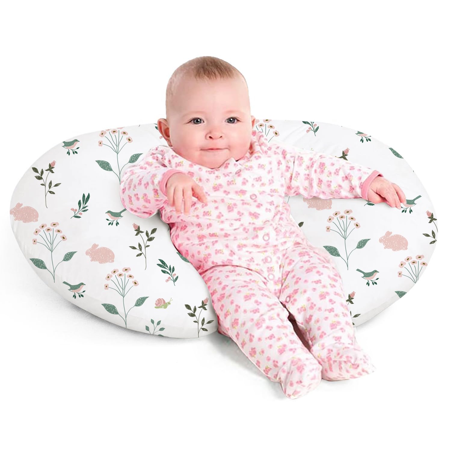 Little Grape Land Little Bunny nursing pillow cover for easy cleaning and care.