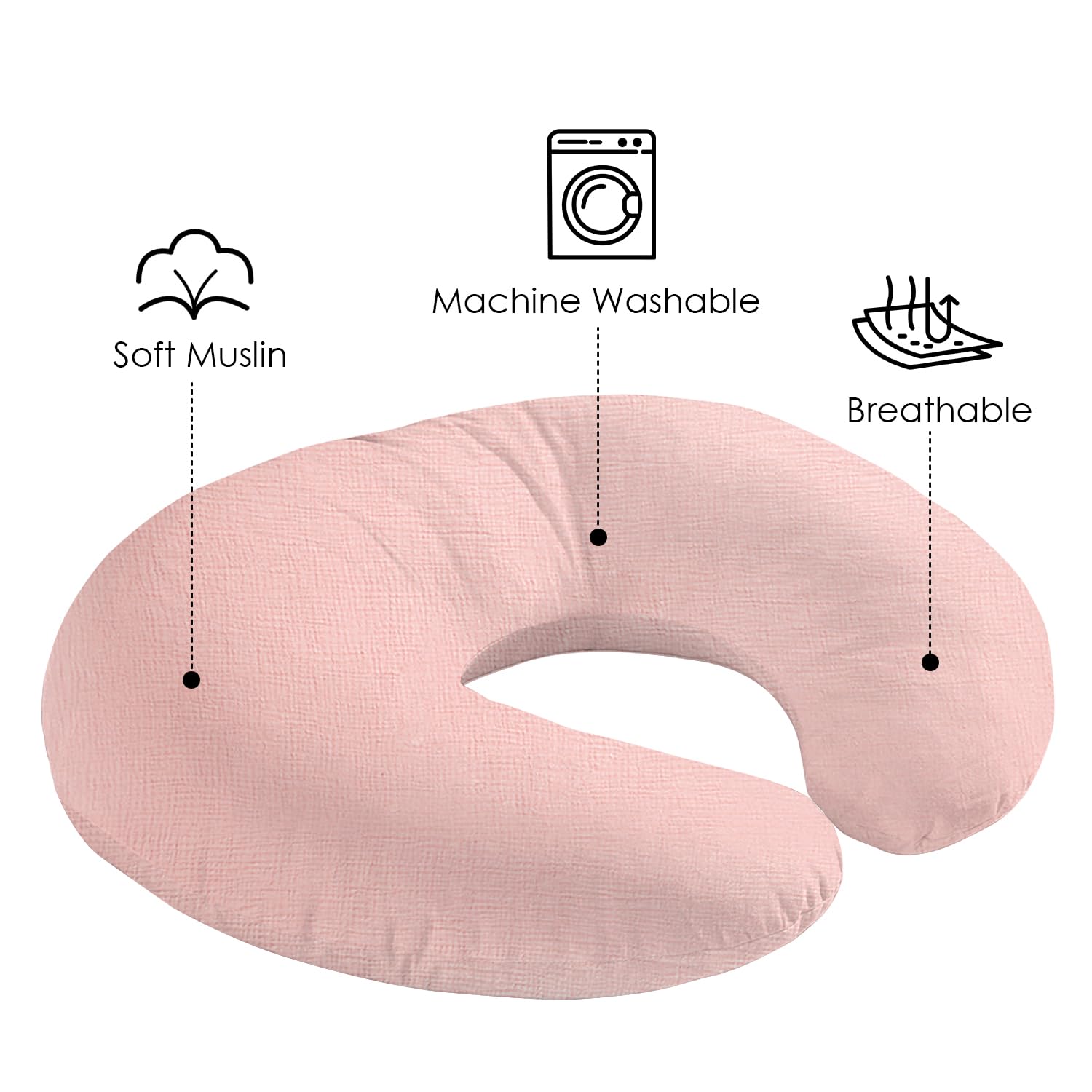 Little Grape Land machine washable muslin cover for quick cleanup.