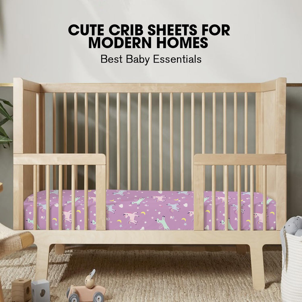 Little Grape Land machine washable crib sheet for easy cleanup