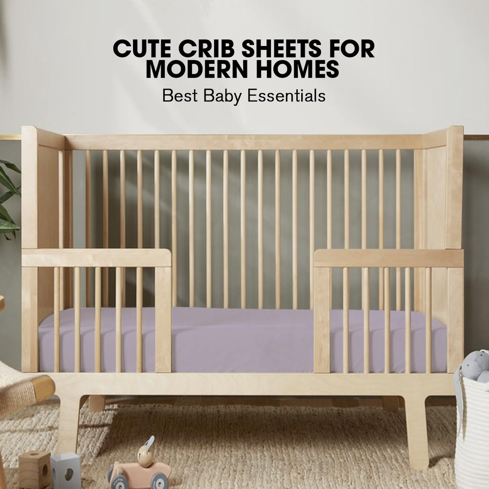 Little Grape Land machine-washable crib sheets simplify laundry during busy nights.