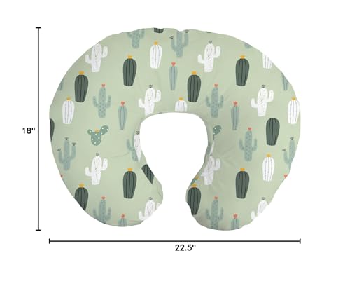 Little Grape Land cactus-design nursing pillow close-up