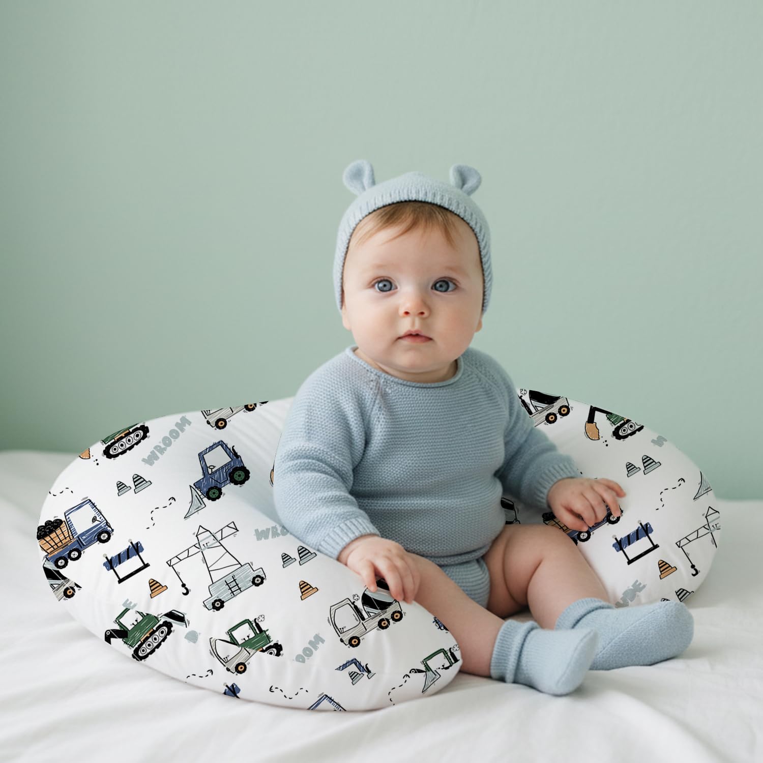 Little Grape Land nursing pillow cover navy for a calm, coordinated nursery.