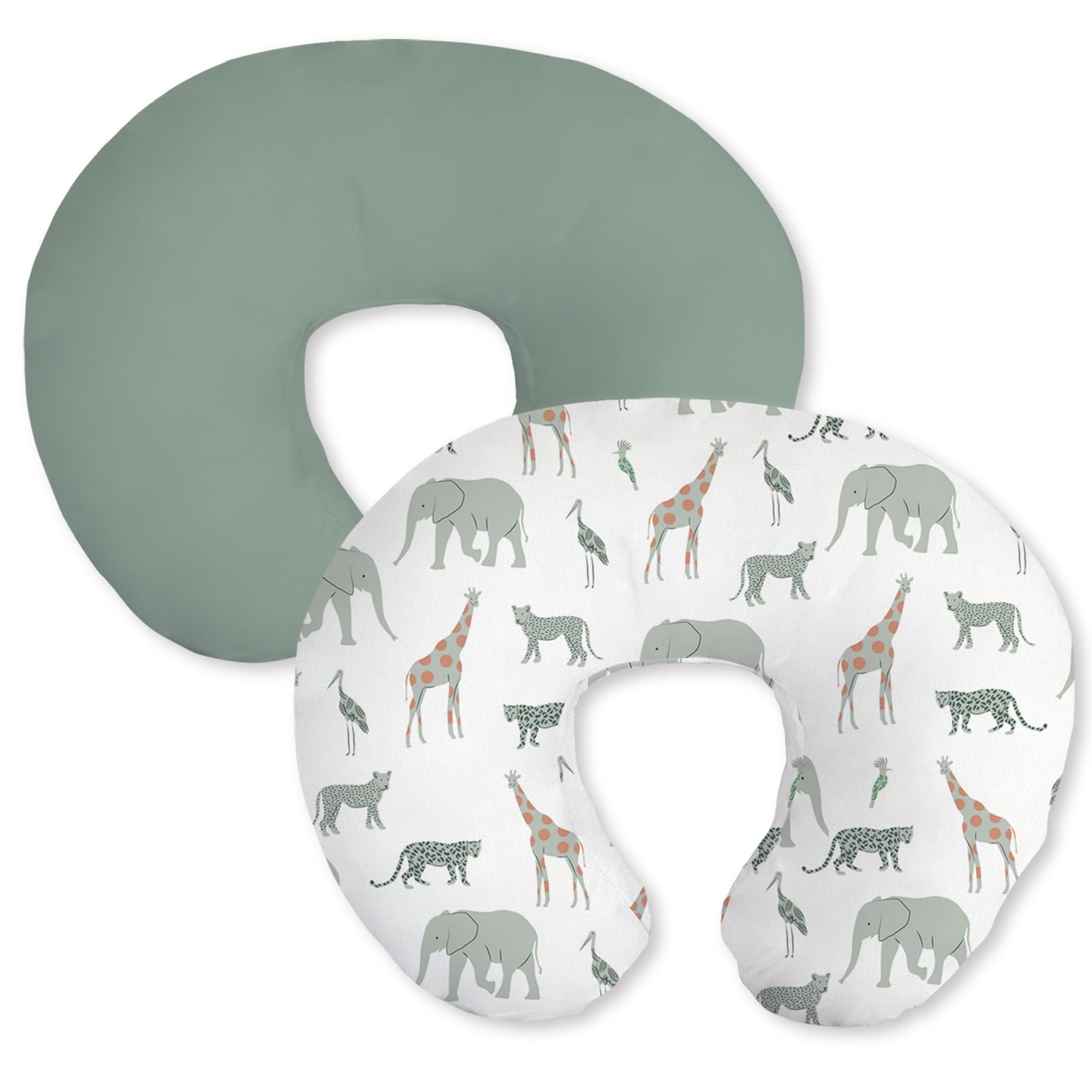 Little Grape Land nursing pillow cover safari design in soft fabric for cozy feeds