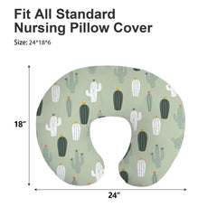 Little Grape Land cover shown fitting standard nursing pillow with secure fit.