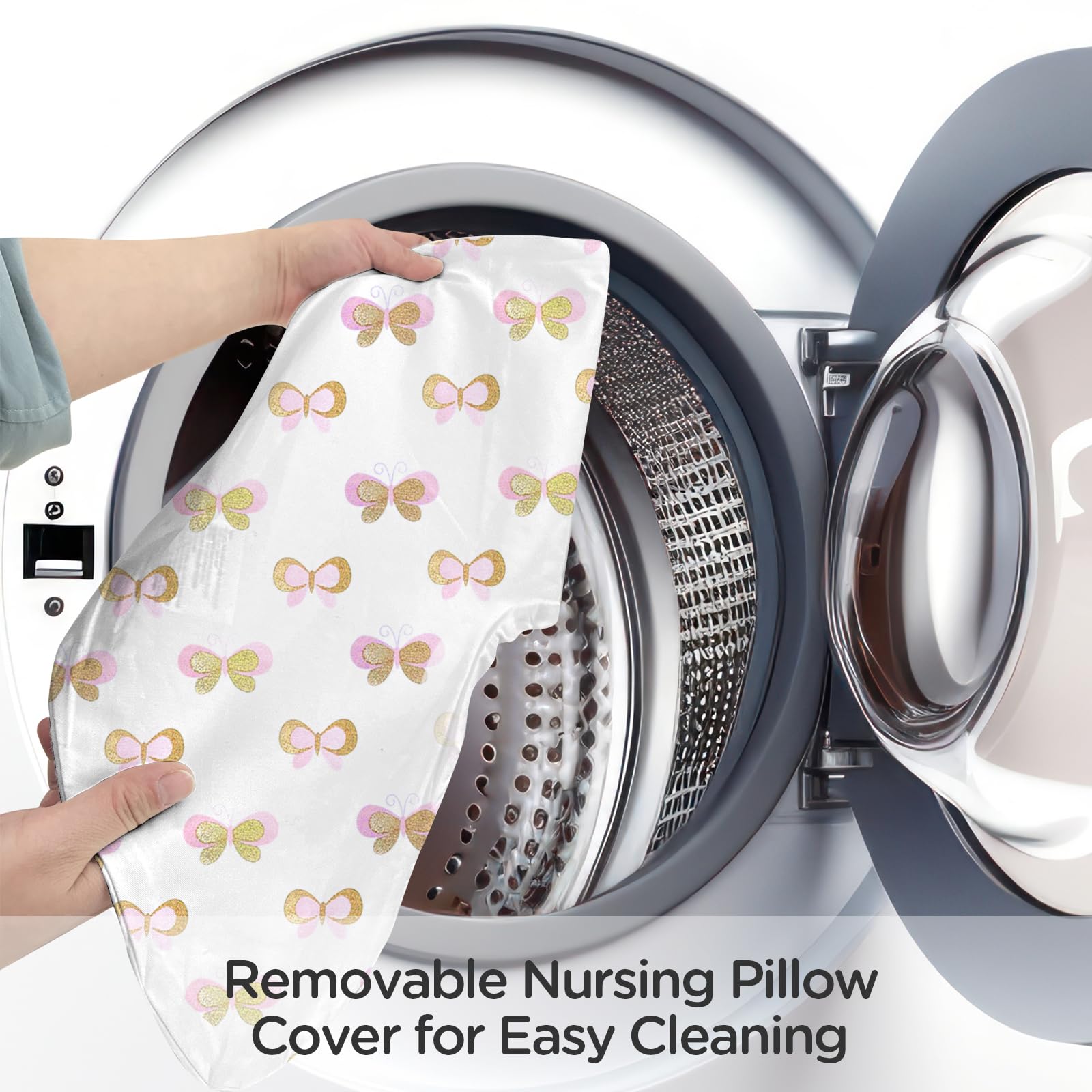 Multi-use growth support from Little Grape Land nursing pillow across milestones