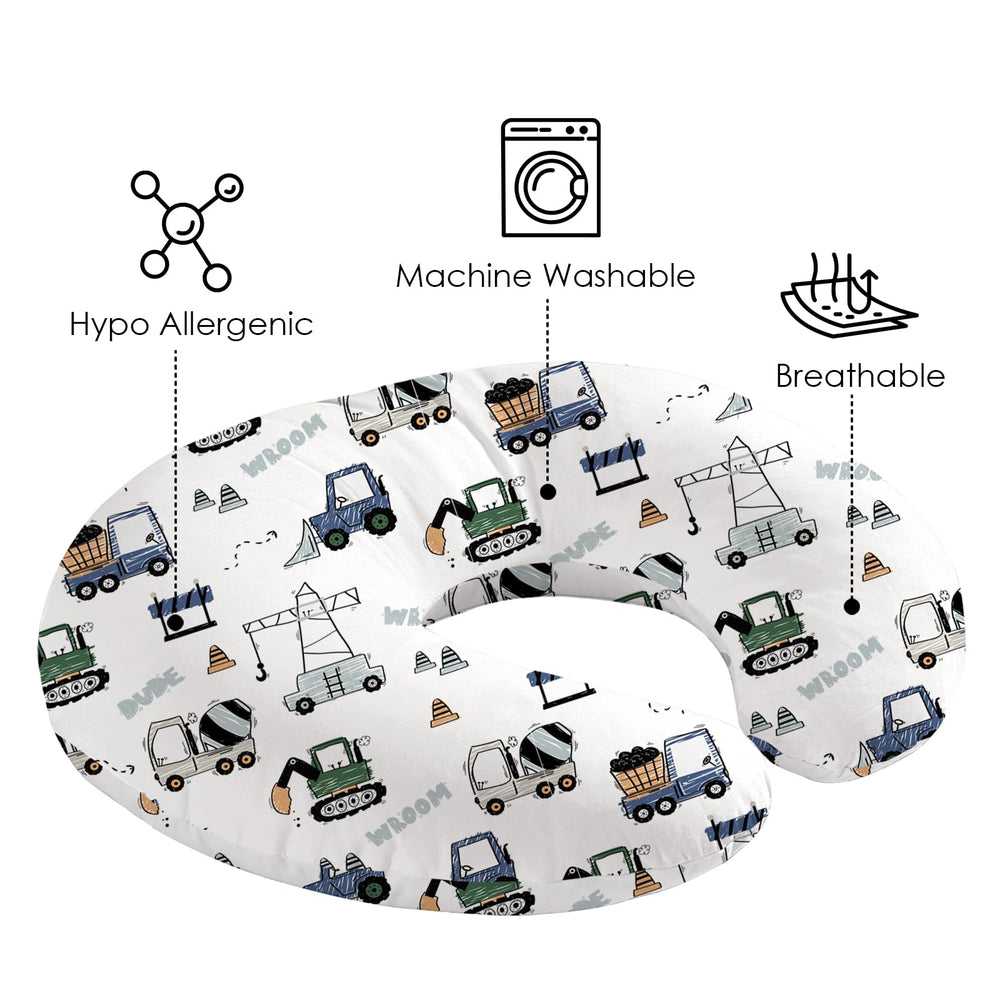 Designed 24x18 inches to fit most nursing pillows securely.