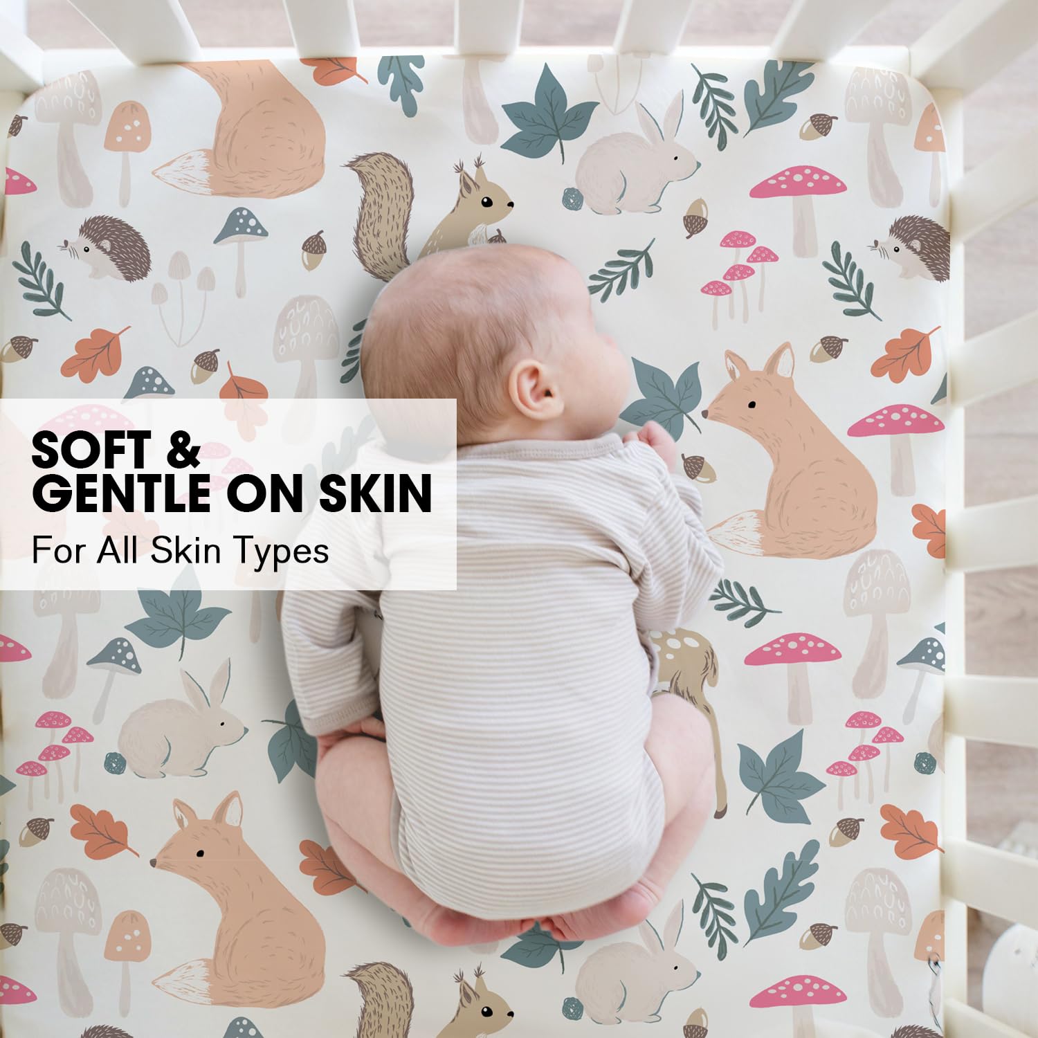 Little Grape Land snug-fit crib sheets with 8-inch deep pockets
