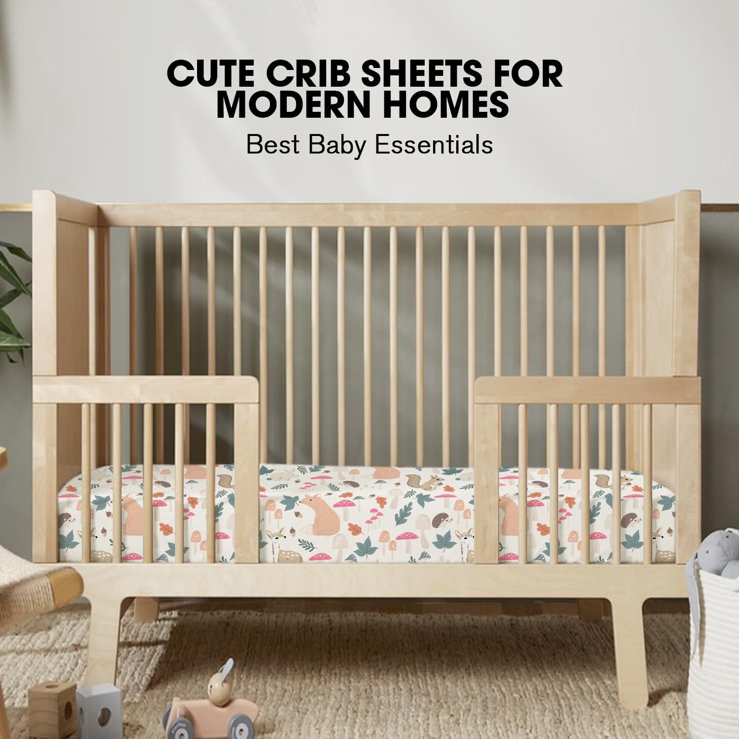 Little Grape Land standard crib and toddler mattress compatibility ensures fit