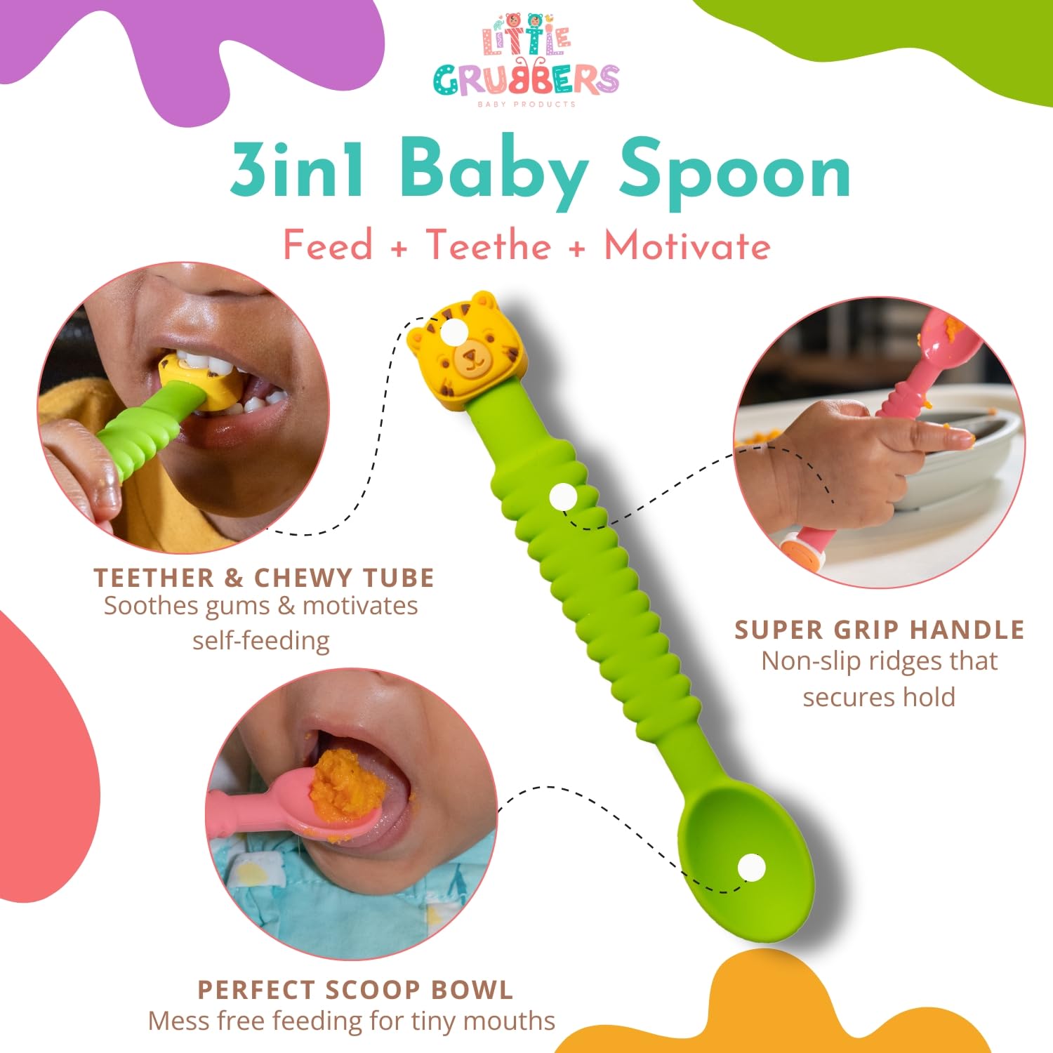 Little Grubbers 13 non-slip grips for confident independence