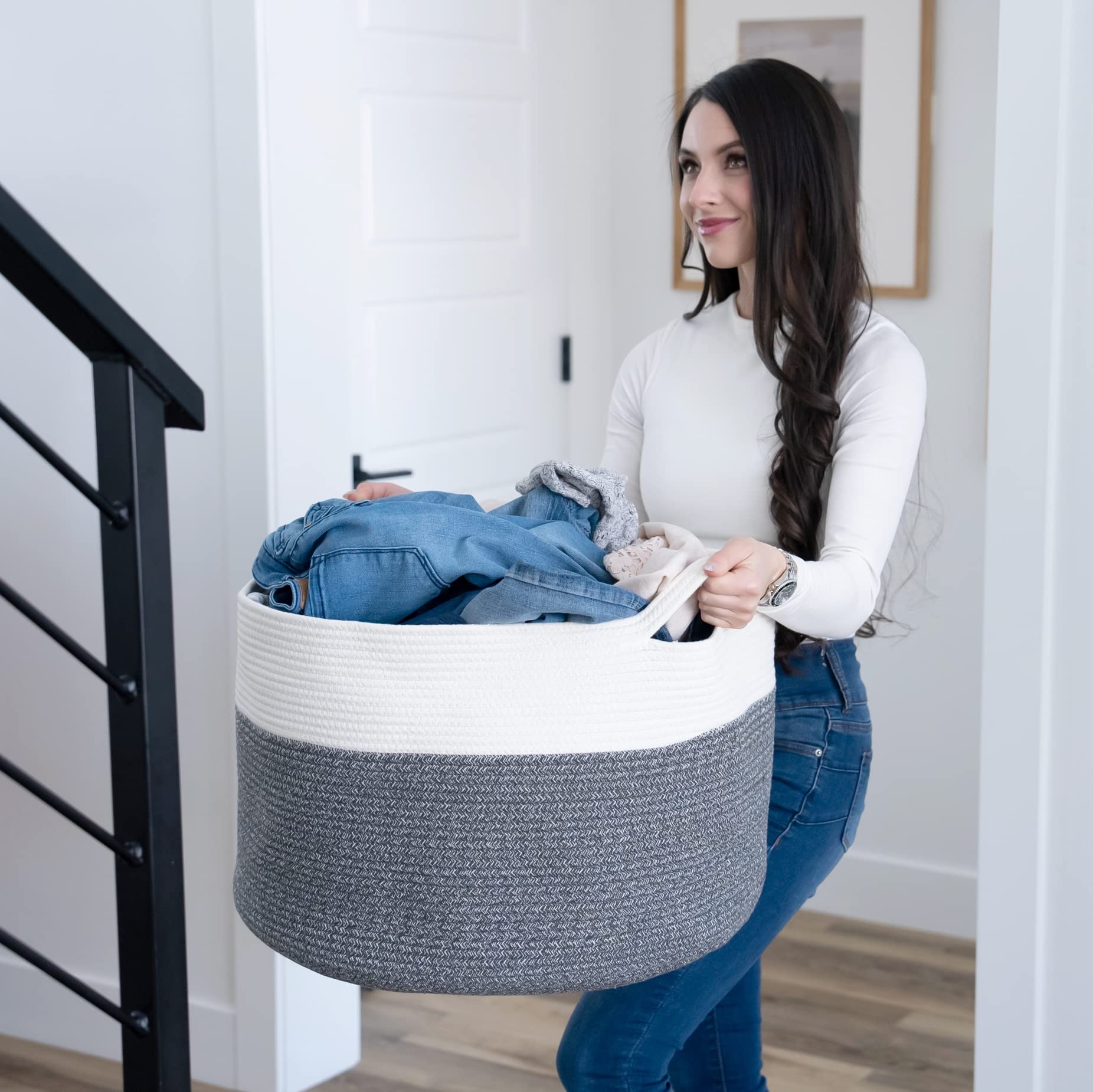Little Hippo basket used for toy storage in a playroom