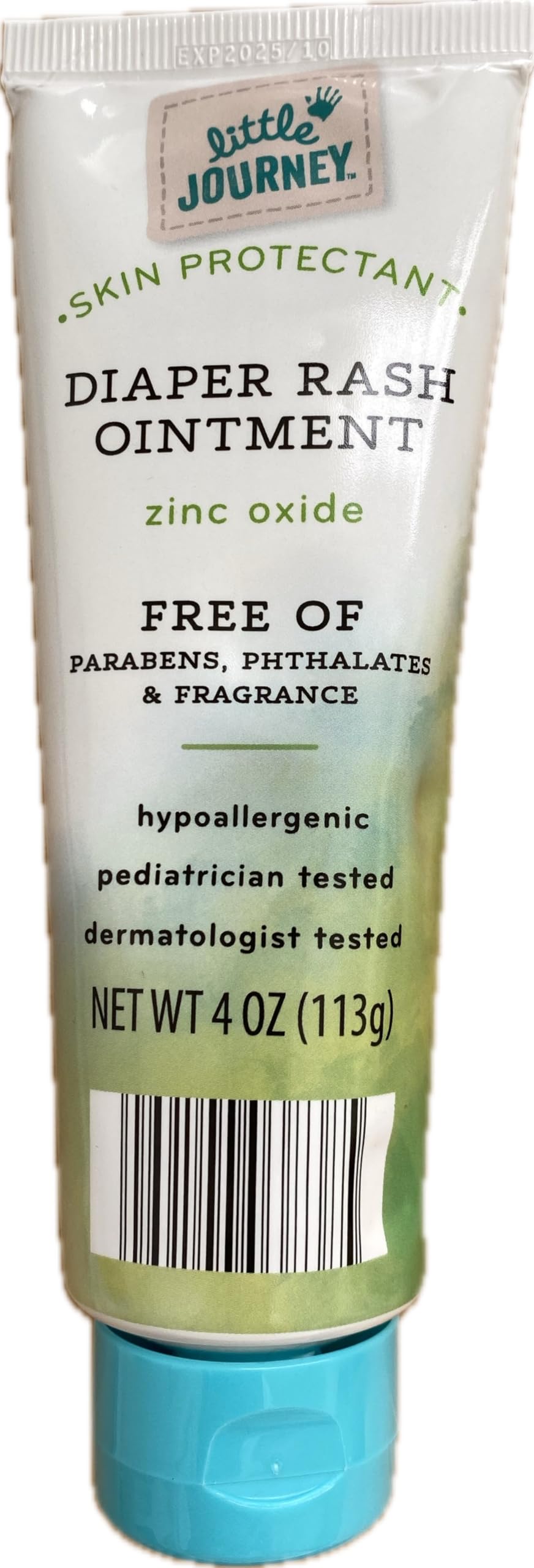Little Journey Diaper Rash Cream bottle, zinc oxide formula for gentle diaper-area protection