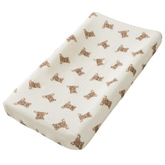 Little Jump changing pad cover with 360 elastic fit keeps pad secure during changes