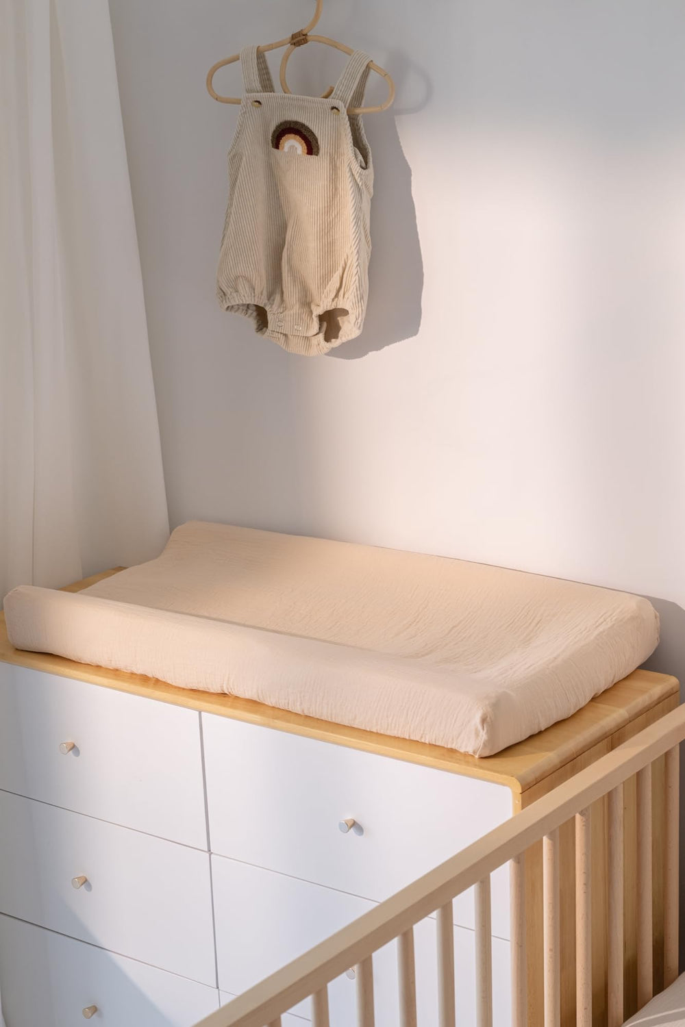 Little Jump changing pad cover is easy to care for and machine washable