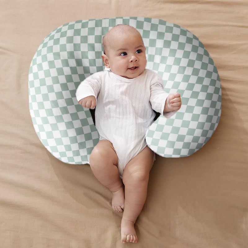 Little Jump coffee checkered cover is machine washable for busy parents.