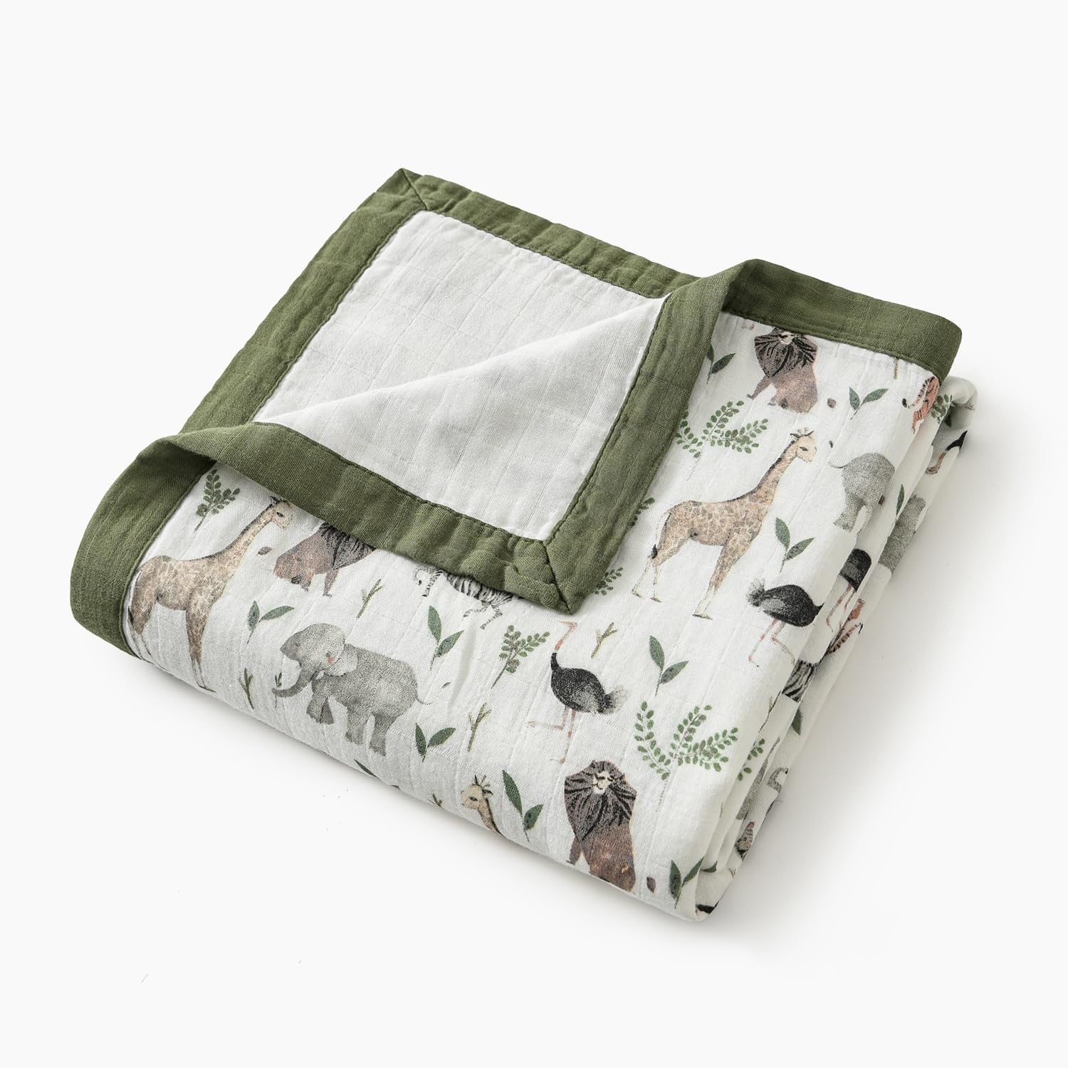 Little Jump muslin blanket in nursery scene enhances soft ambience and visual play.
