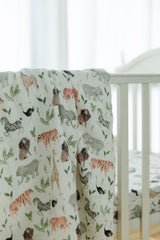 Little Jump two-layer muslin quilt close-up shows soft texture ideal for delicate skin.