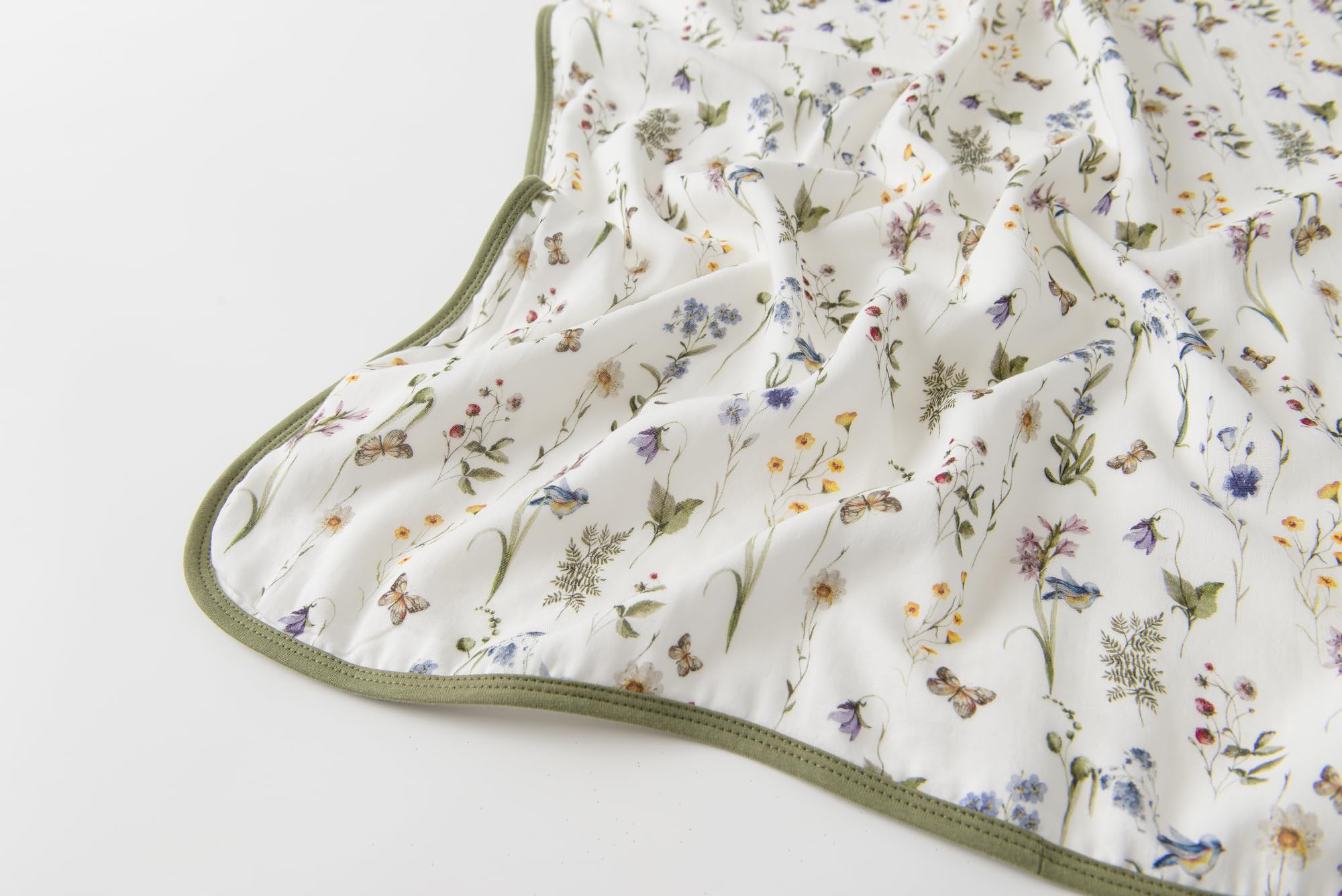 Little Jump neutral boho nursery blanket blends with decor and stays breathable