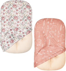Little Jump Western Wild Flowers lounger cover featuring soft cotton for newborn comfort.