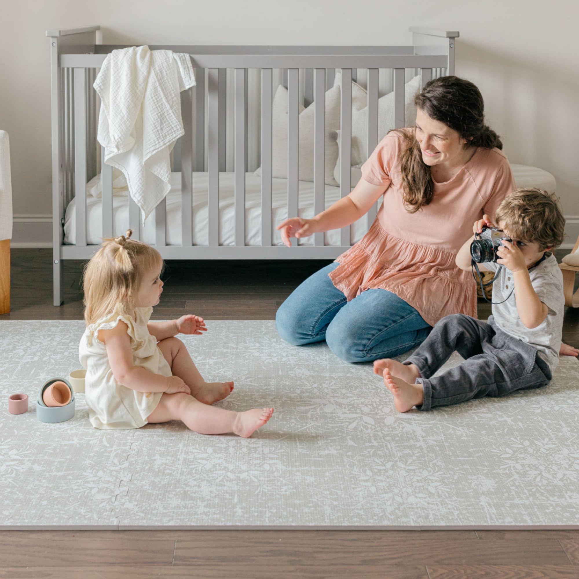 Little Landings Eden mats grow with child from tummy time to play.