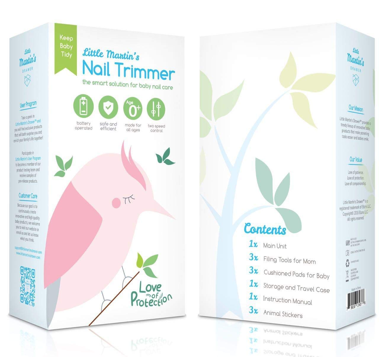 Little Martin's Drawer reverse-rotation supports comfortable nail shaping.