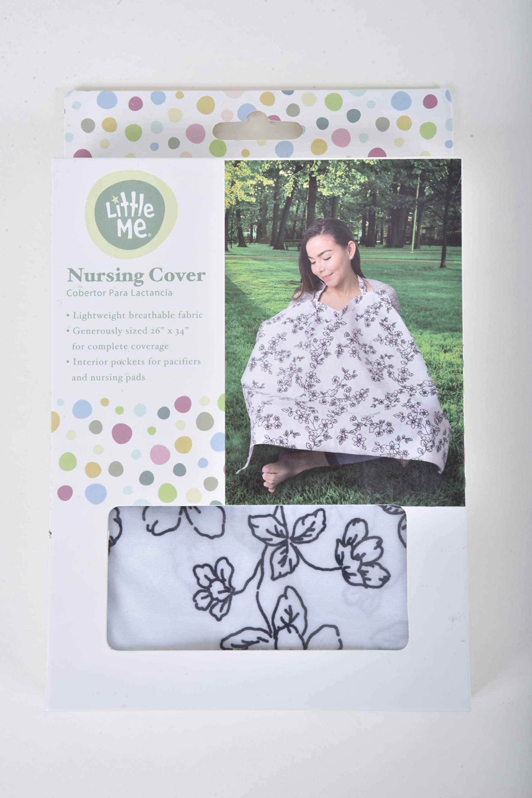 Little Me nursing cover lightweight breathable fabric for comfort.