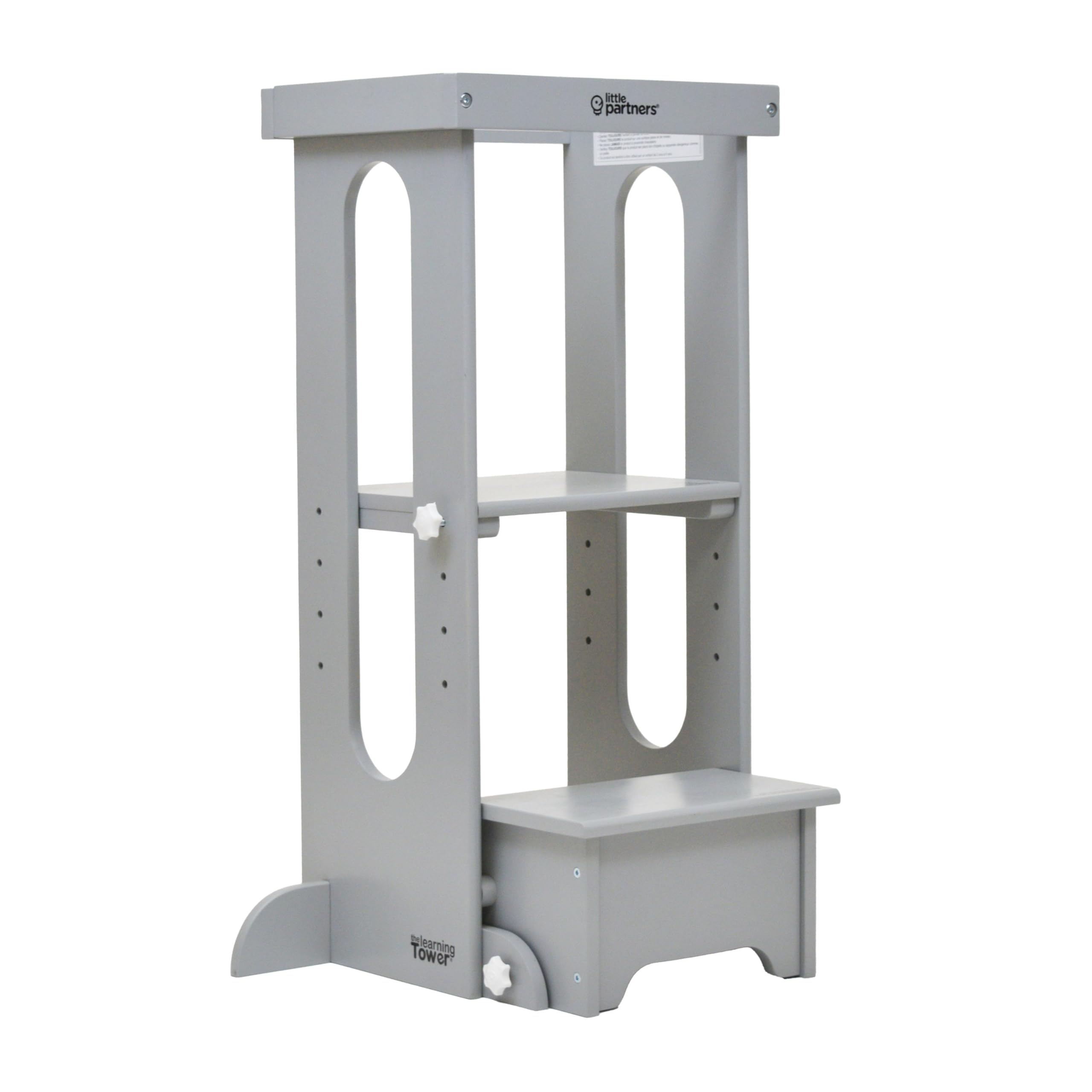 Little Partners Foldable Toddler Tower assembled, sturdy learning center for cooking