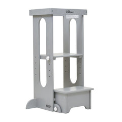 Little Partners Foldable Toddler Tower assembled, sturdy learning center for cooking