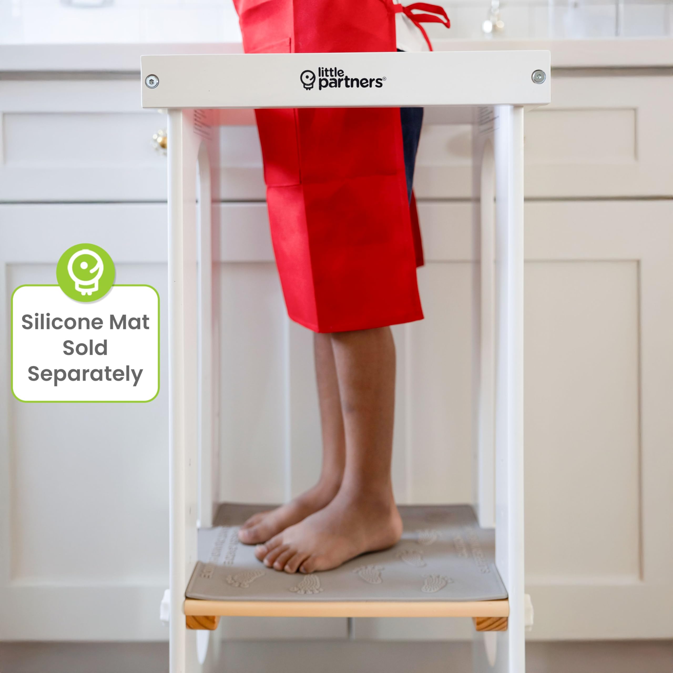 Little Partners Foldable Tower weight capacity up to 150 lbs for sturdy use.