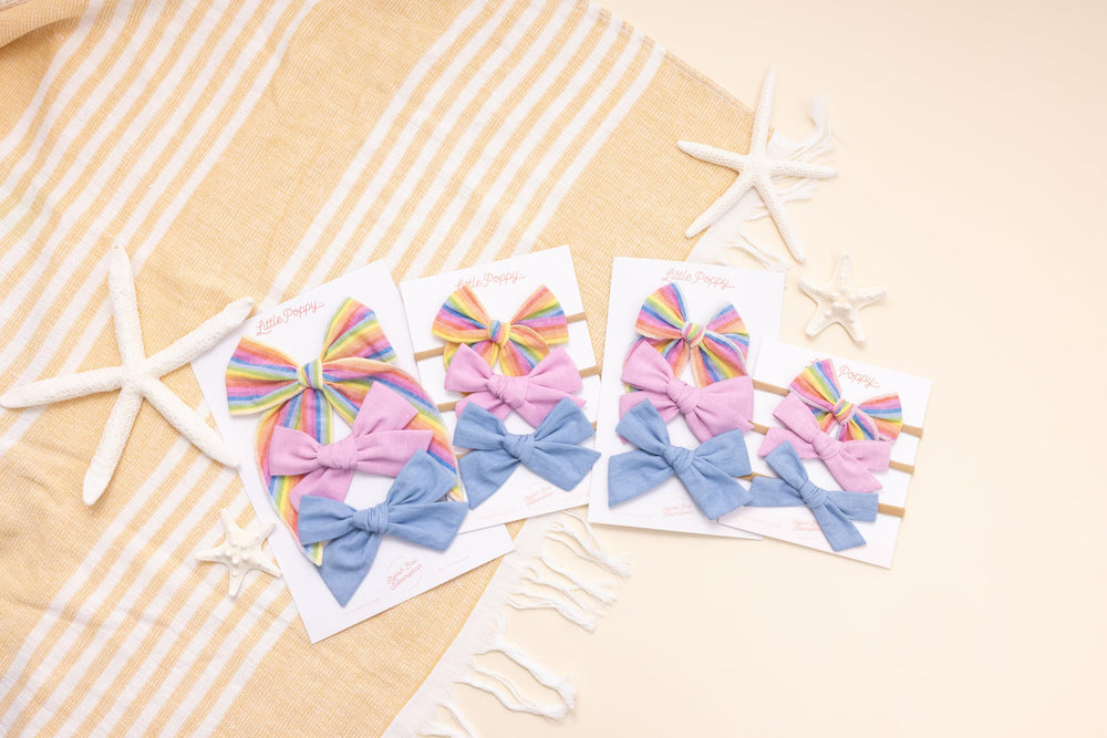 Little Poppy Co gift-ready bow set, perfect for baby showers.