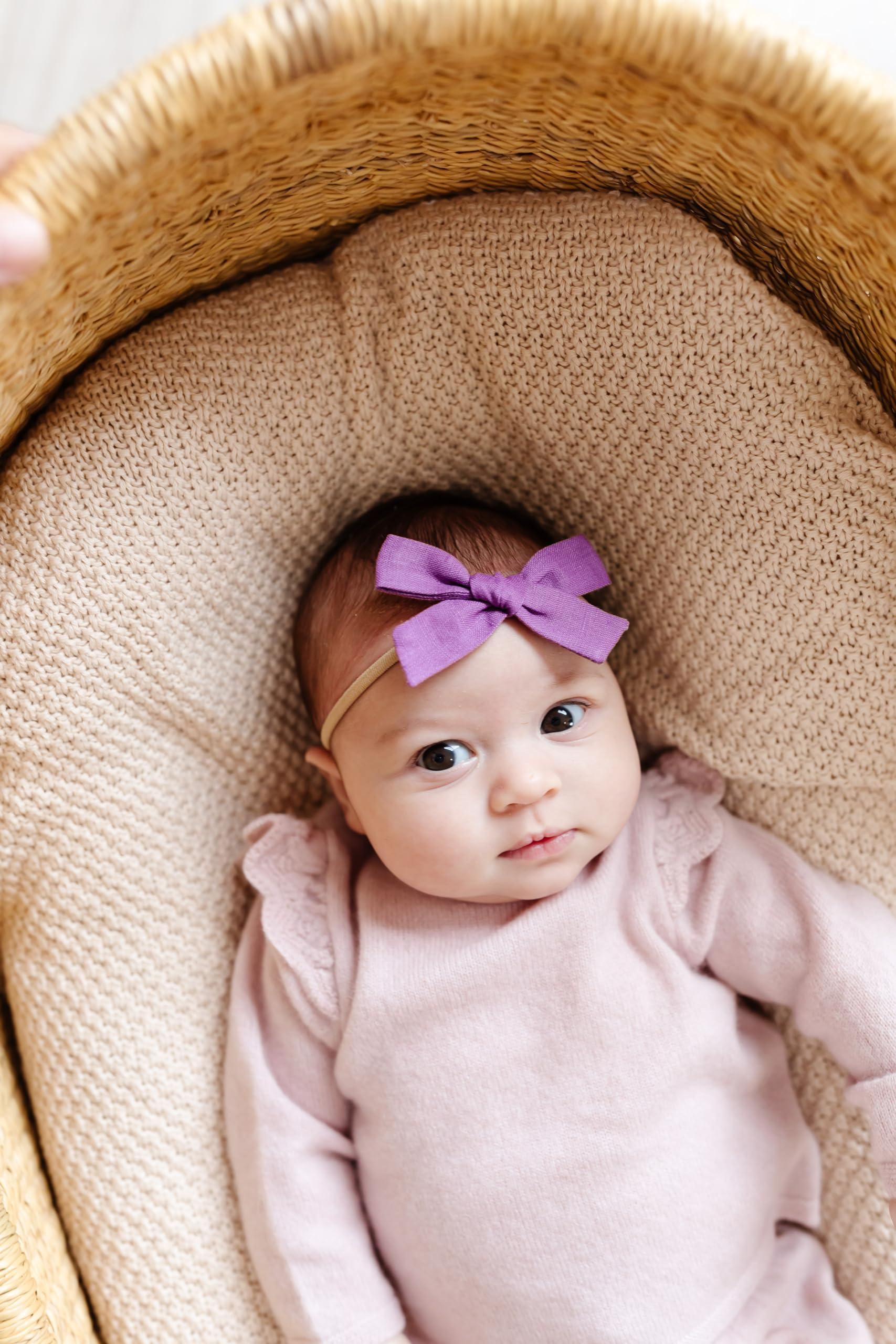 Little Poppy Co three hair bows on oversized reversible clip for secure wear