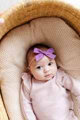 Little Poppy Co three hair bows on oversized reversible clip for secure wear