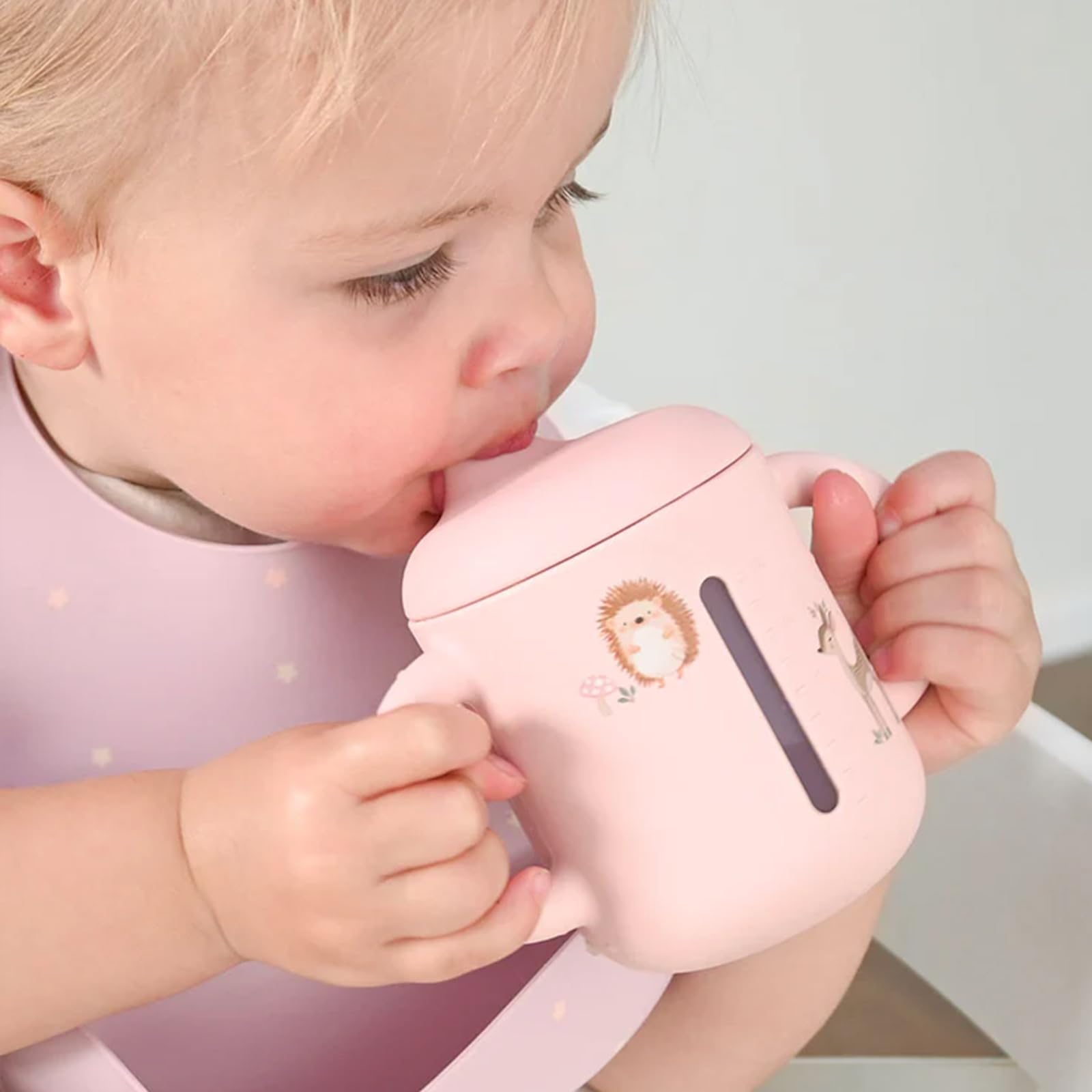 Little Rawr sippy cup lid with leak-proof seal to prevent spills