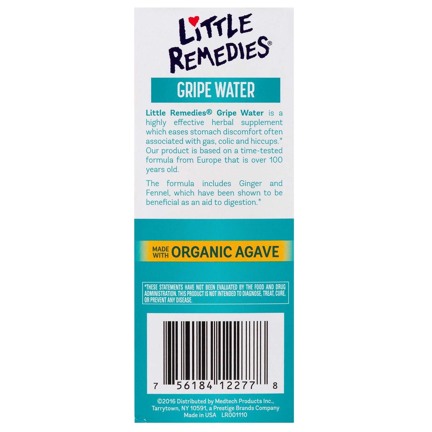 Three-pack of Little Remedies Gripe Water bottles for caregivers.