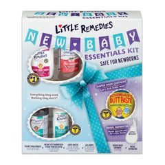 Little Remedies New Baby Essentials Kit packaging for six items, ideal for new parents