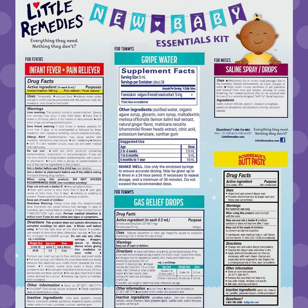 Little Remedies saline spray and drops for newborn nasal relief