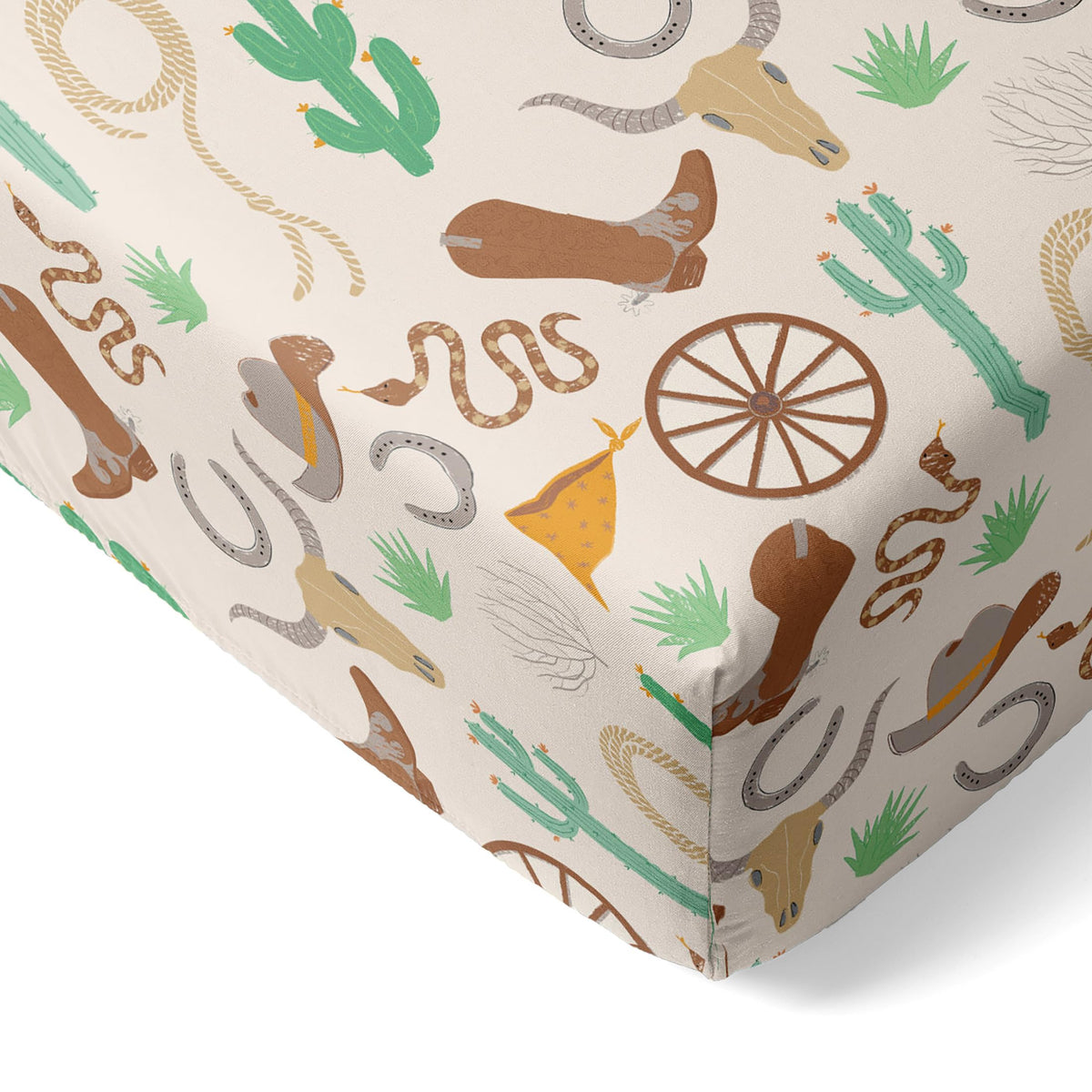 Little Sleepies bamboo crib sheet closeup shows buttery-soft fabric gentle on delicate skin.