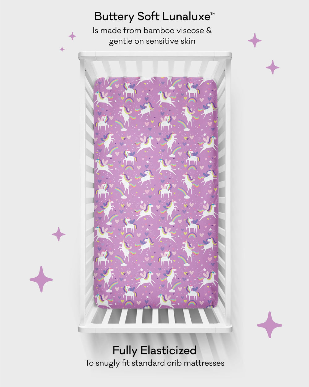 Little Sleepies bamboo viscose softness ensures gentle touch against baby's skin while sleeping.