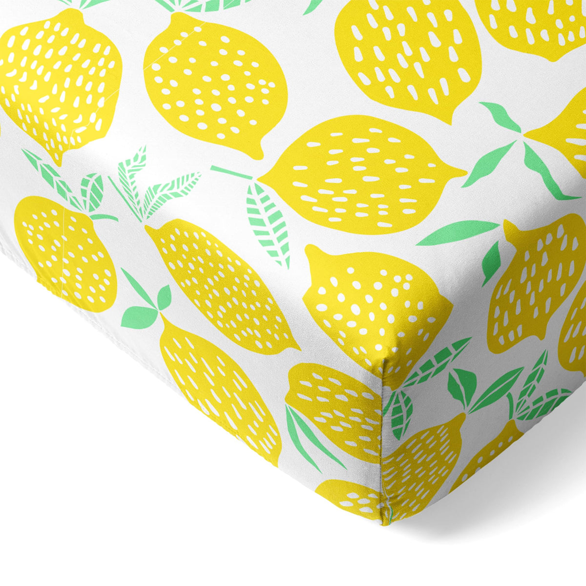 Little Sleepies buttery-soft viscose bamboo crib sheet Lemon offers silky comfort for baby's skin.