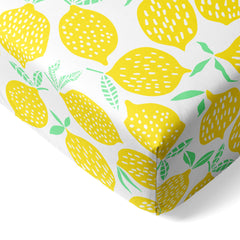 Little Sleepies buttery-soft viscose bamboo crib sheet Lemon offers silky comfort for baby's skin.