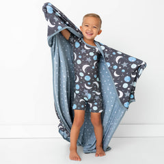 Little Sleepies Cloud Blanket double-sided design provides versatile styling for nursery and travel.