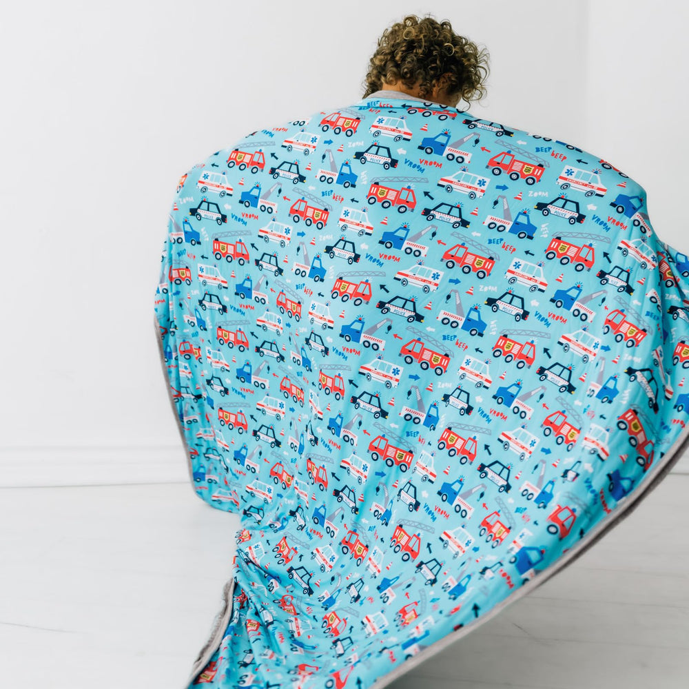 Gift-ready Cloud Blanket from Little Sleepies pairs with pajamas and sheets
