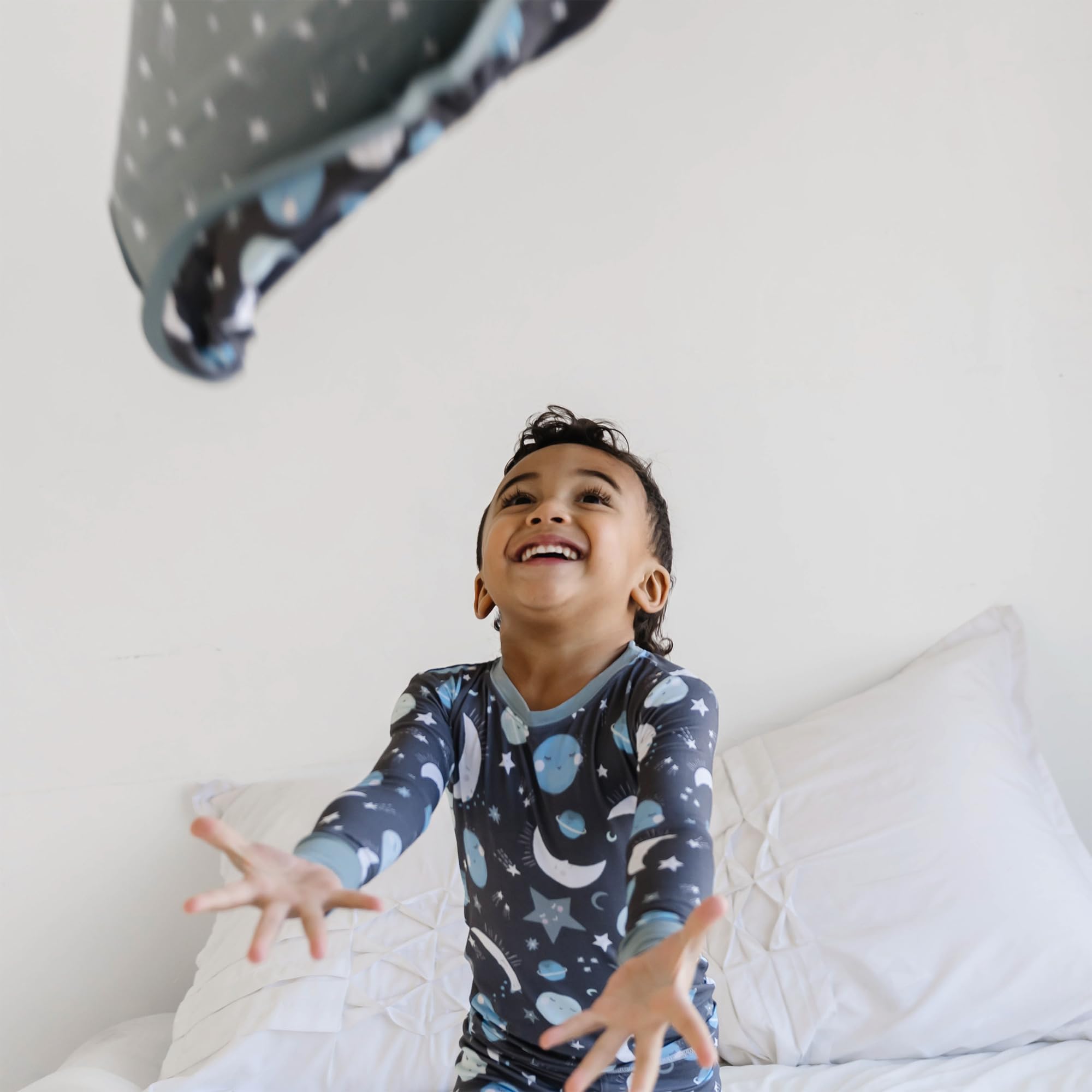 Little Sleepies Cloud Blanket matching-ensemble promotes coordinated outfits and photo moments.