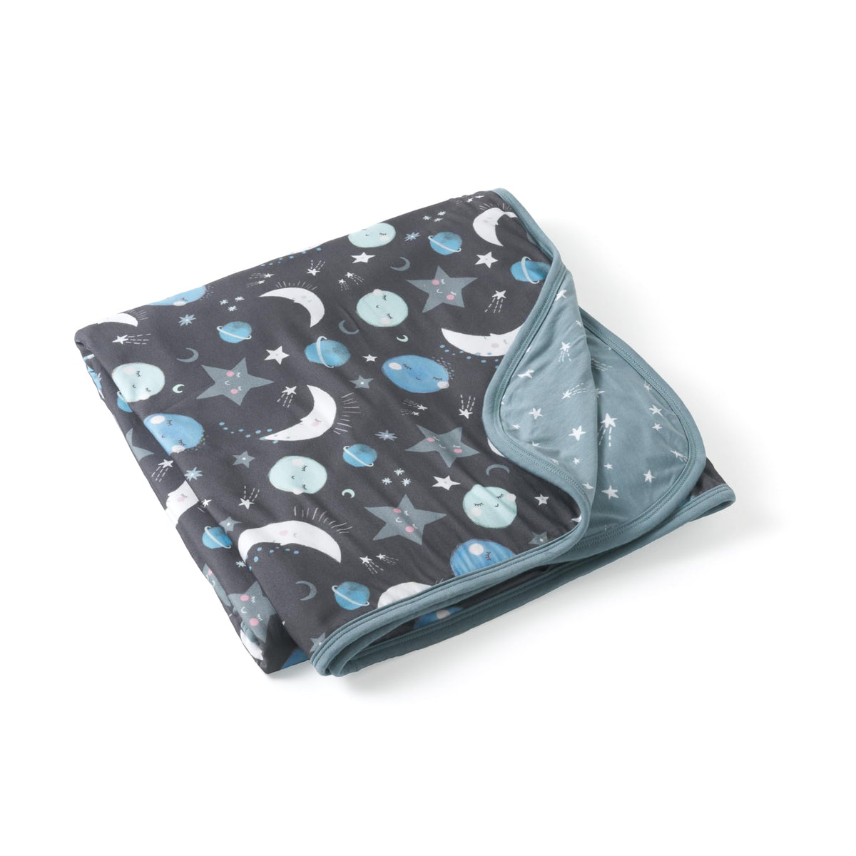Little Sleepies Cloud Blanket soft bamboo close-up highlights silky texture for year-round cuddles.