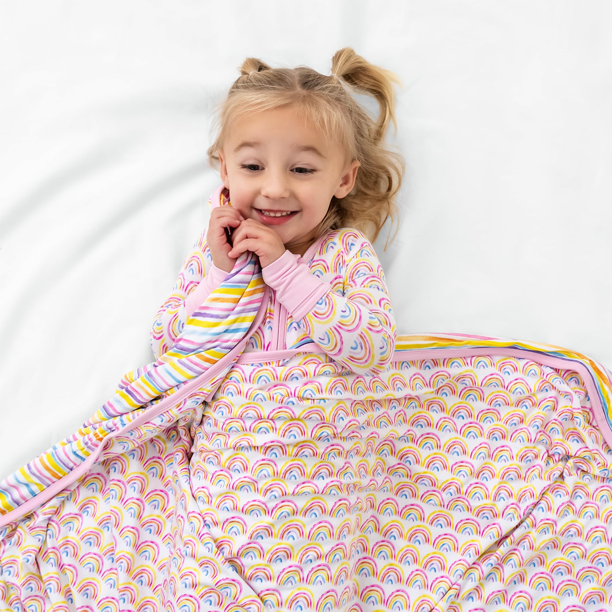 Little Sleepies double-sided design with print and solid options.