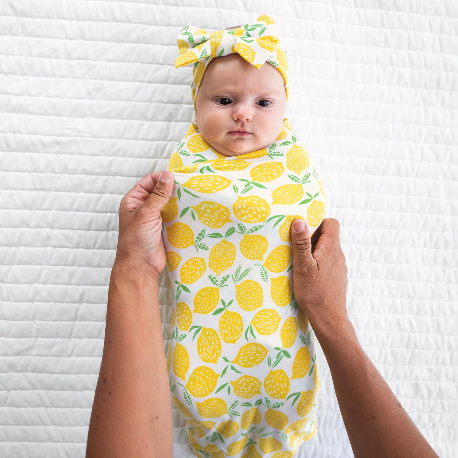 Little Sleepies lemons matching family pajamas for photo moments