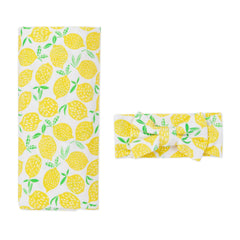 Little Sleepies lemons swaddle blanket in bamboo fabric, ultra-soft and breathable