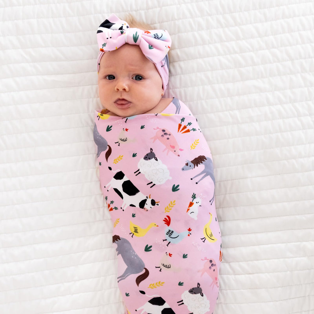 Close-up of buttery-soft viscose from bamboo used in Little Sleepies swaddle.