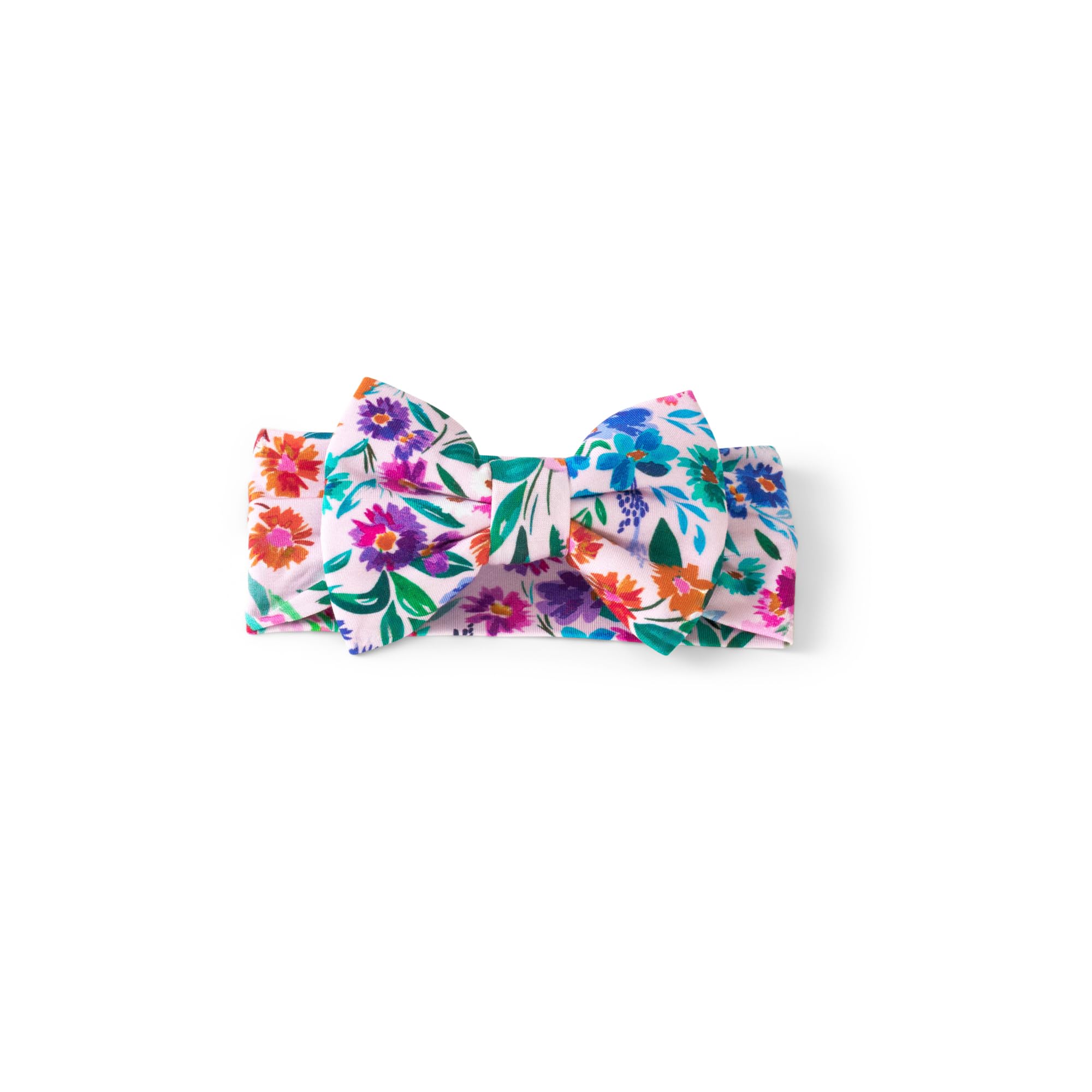 Little Sleepies Luxe Bow Headband Sweet Pea in soft Lunaluxe bamboo for comfy wear