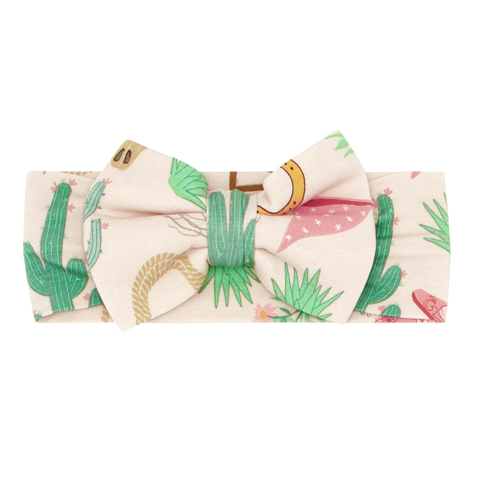 Little Sleepies Luxe Bow Headband Ready to Rodeo with loops for easy wear and lasting softness.