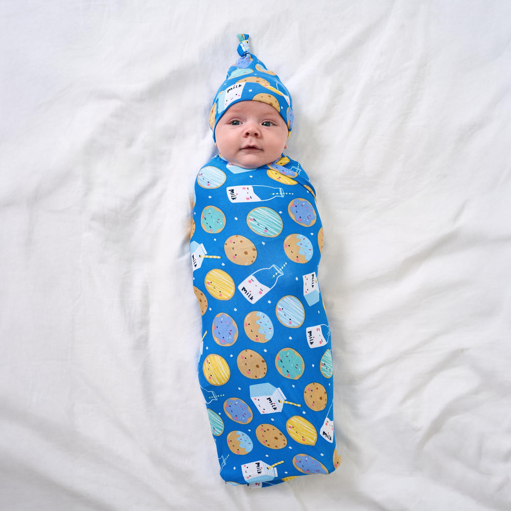 Newborn hospital swaddle option from Little Sleepies with gentle fabric.